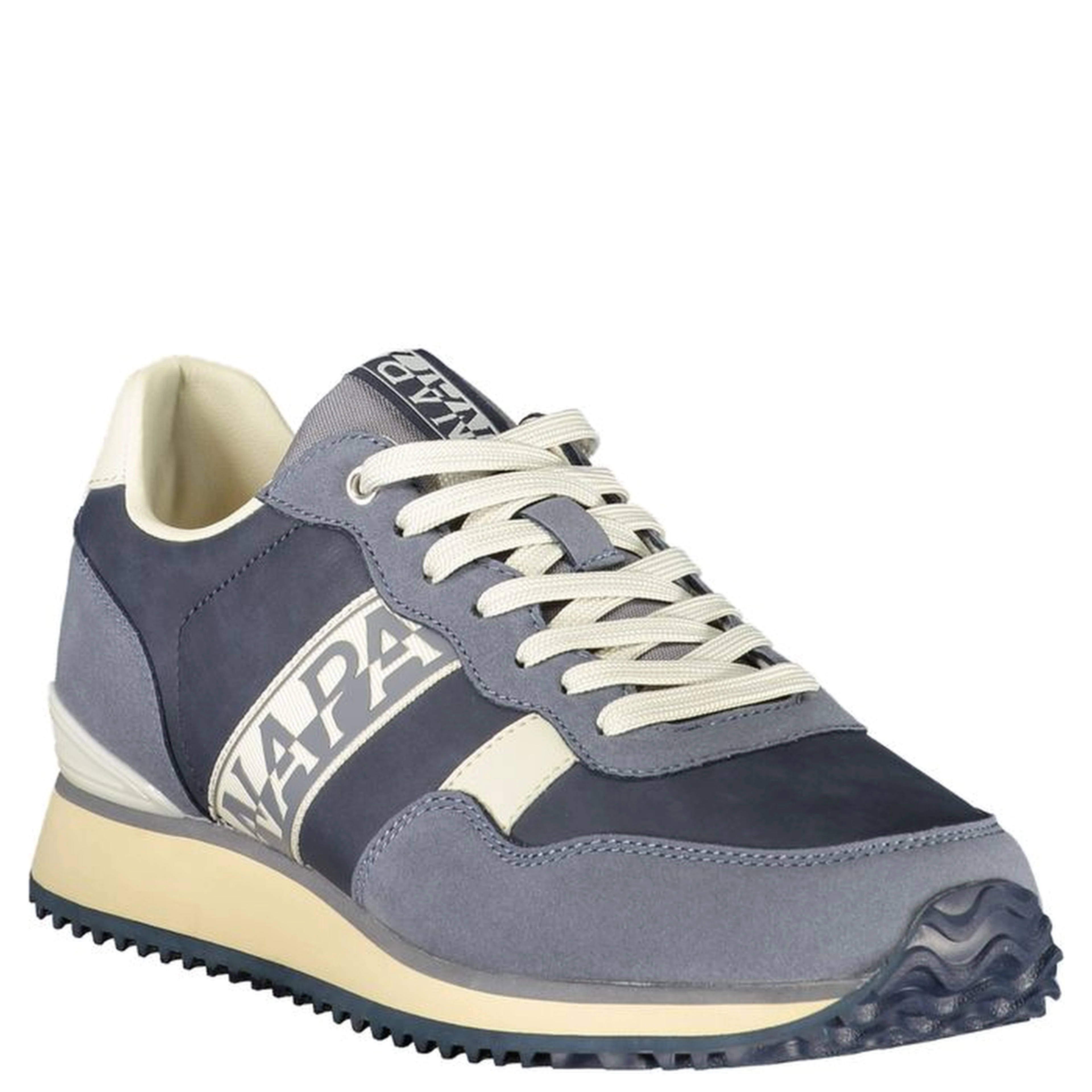 Blue Polyester Athletic Sneakers