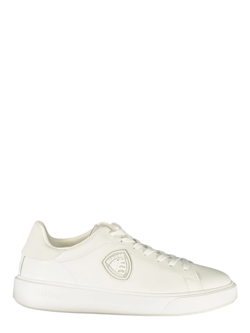 White Polyurethane Men's Sneaker