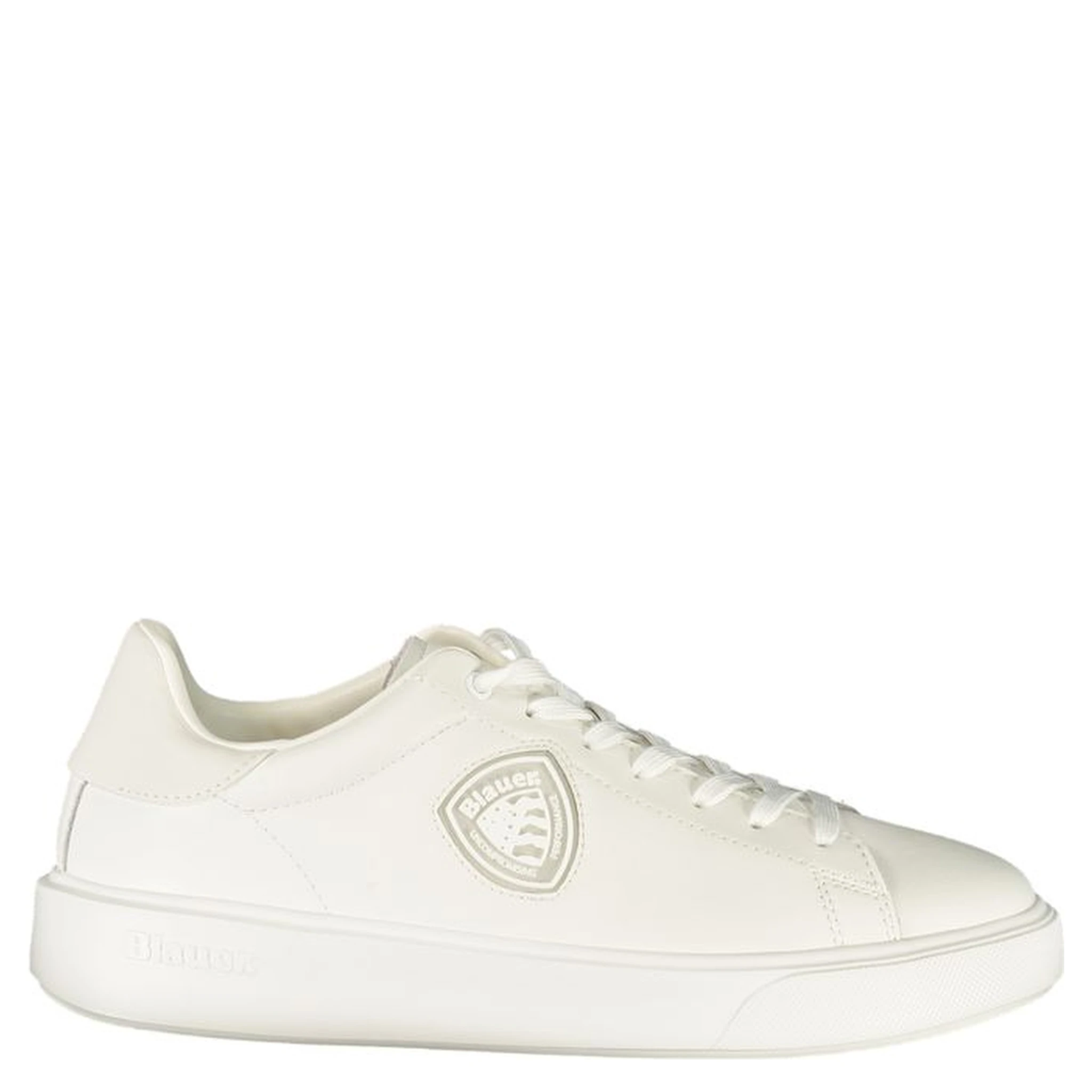 White Polyurethane Men's Sneaker
