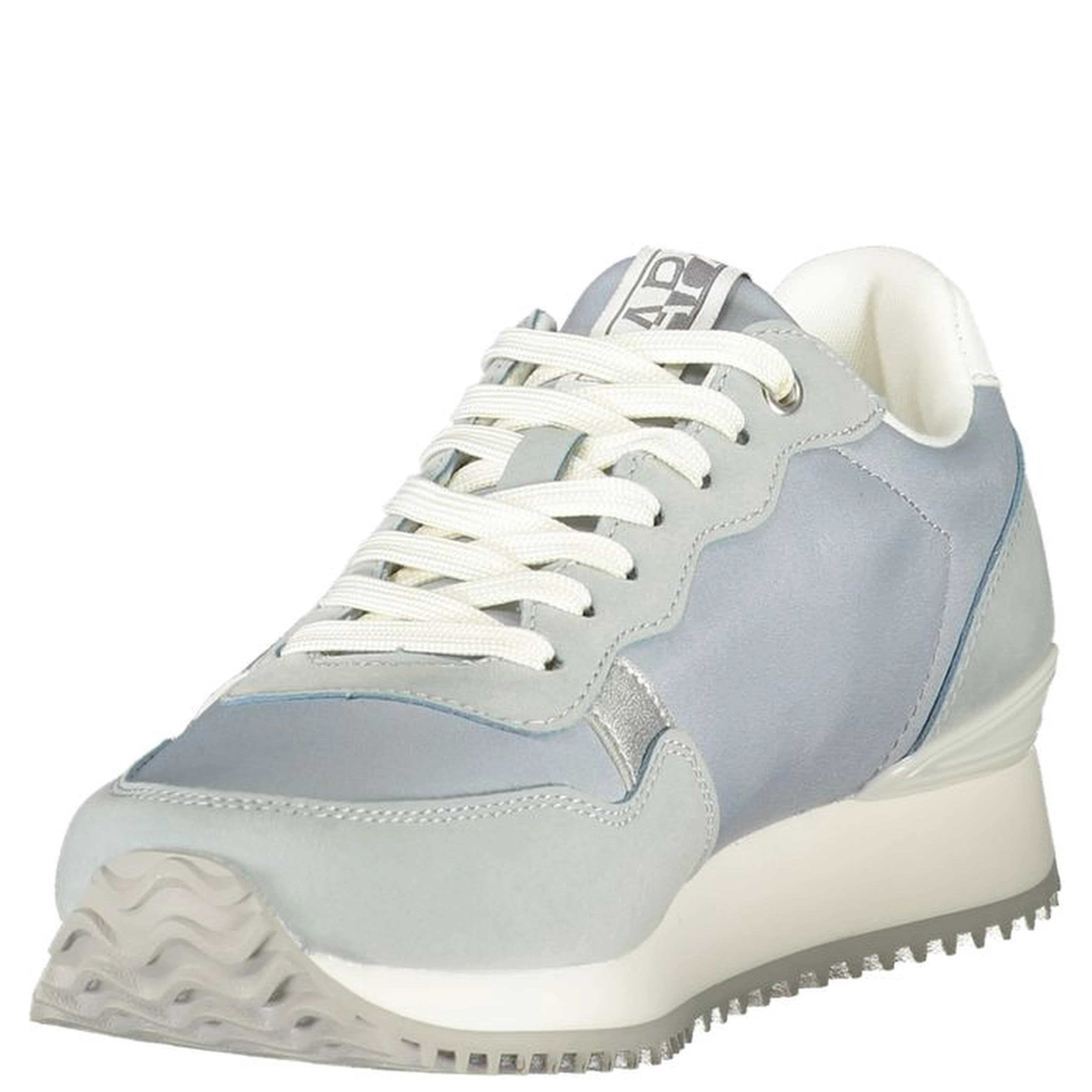 Blue Polyester Athletic Sneakers
