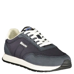 Blue Polyester Men's Sneaker