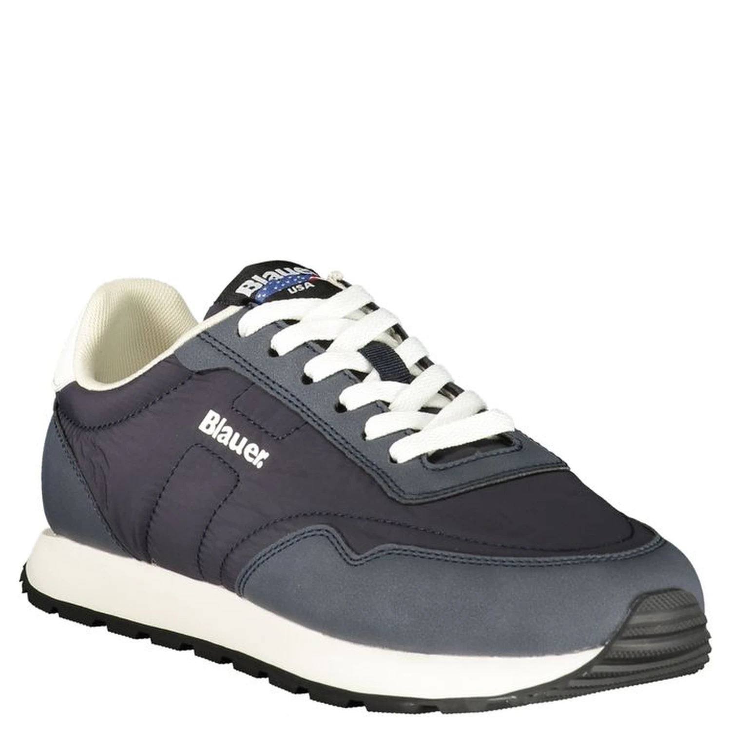 Blue Polyester Men's Sneaker