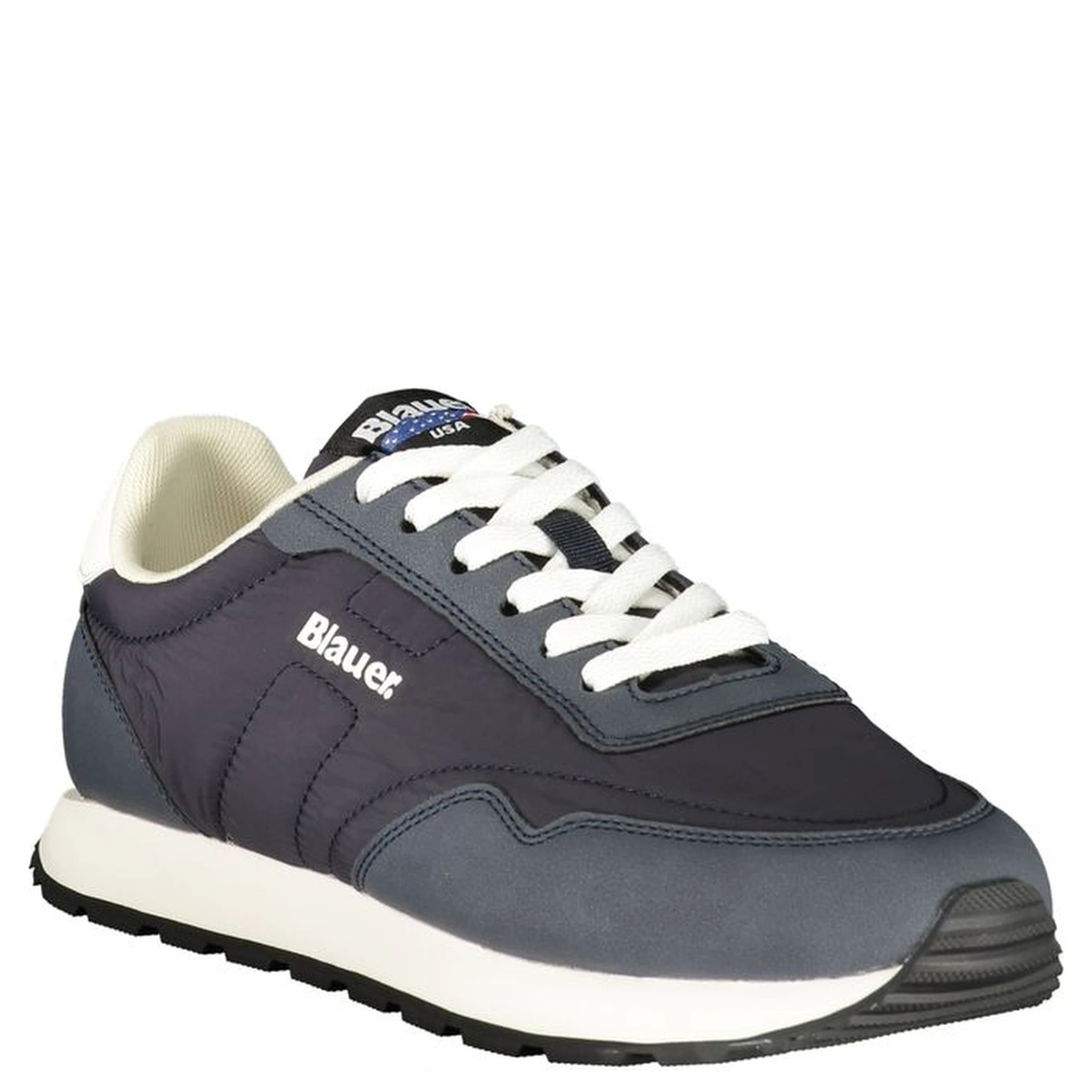 Blue Polyester Men's Sneaker