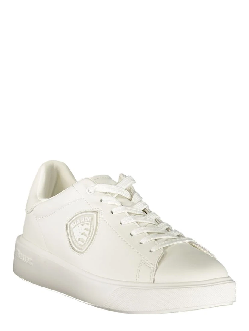 White Polyurethane Men's Sneaker