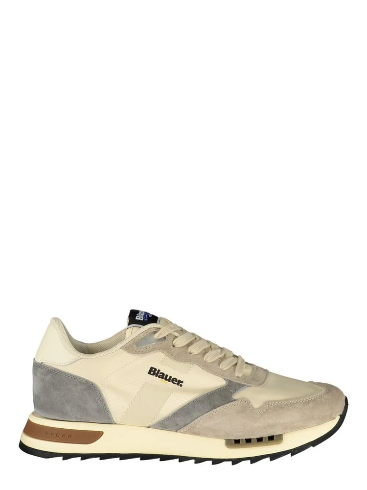 Beige Polyester Mens Sneaker