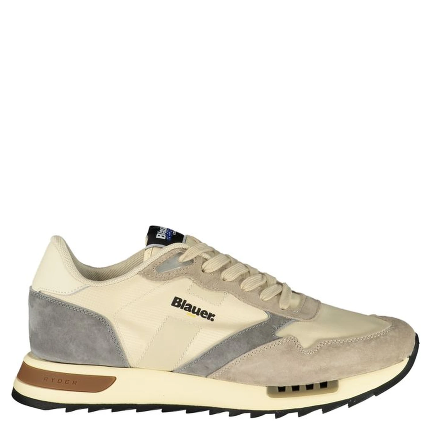 Beige Polyester Mens Sneaker