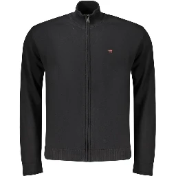 Black Cotton Men's Sweater