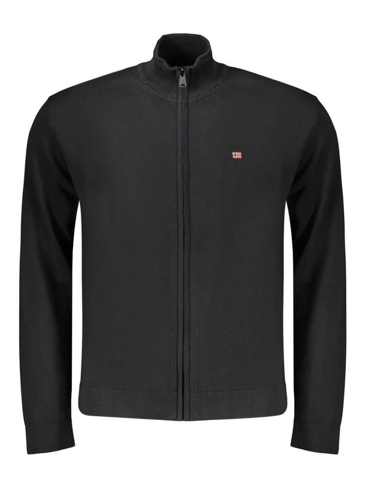 Black Cotton Men's Sweater