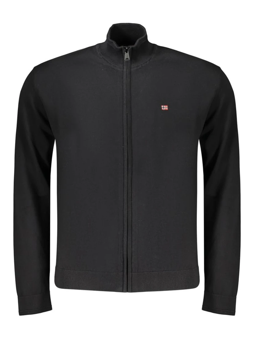 Black Cotton Men's Sweater