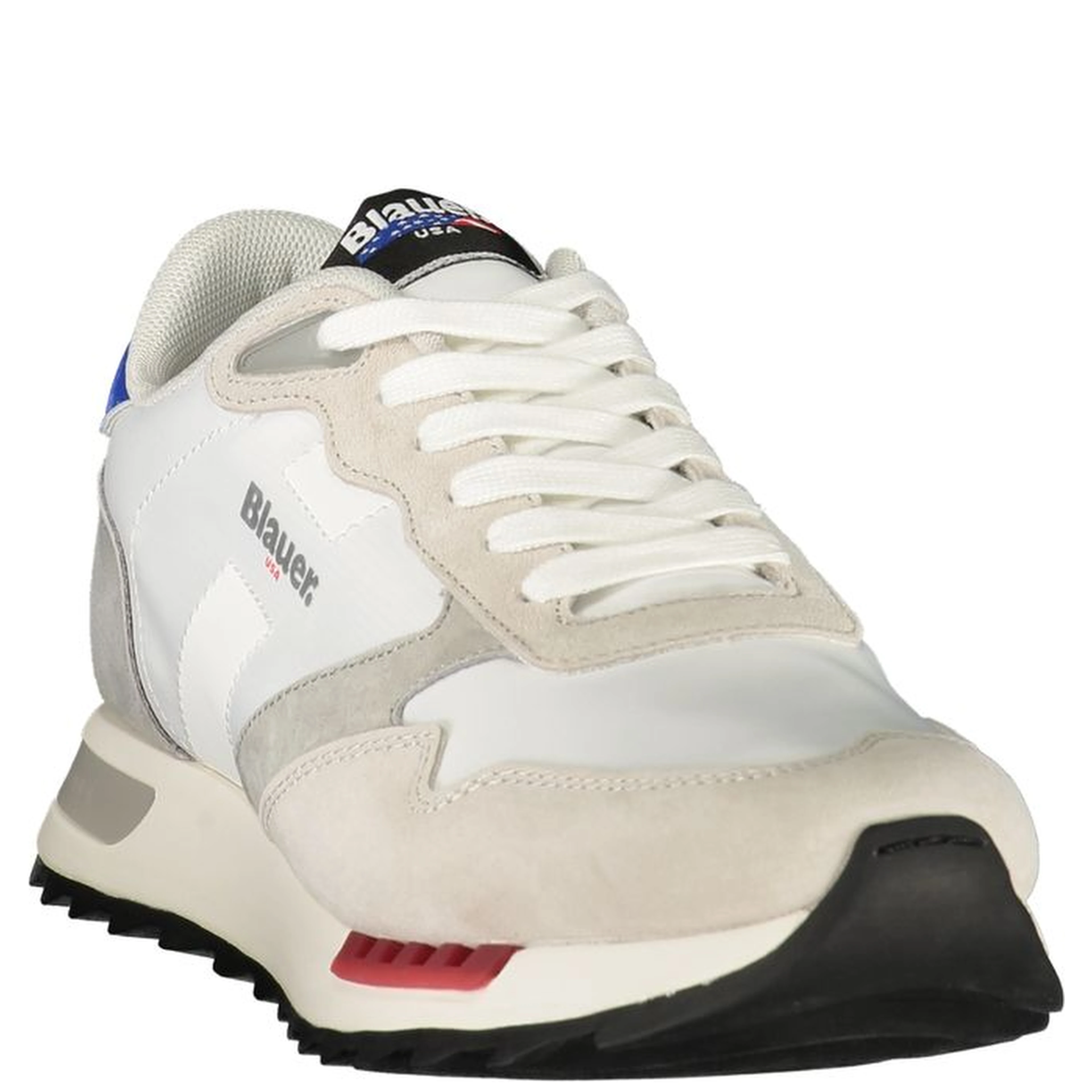 White Polyester Men's Sneaker