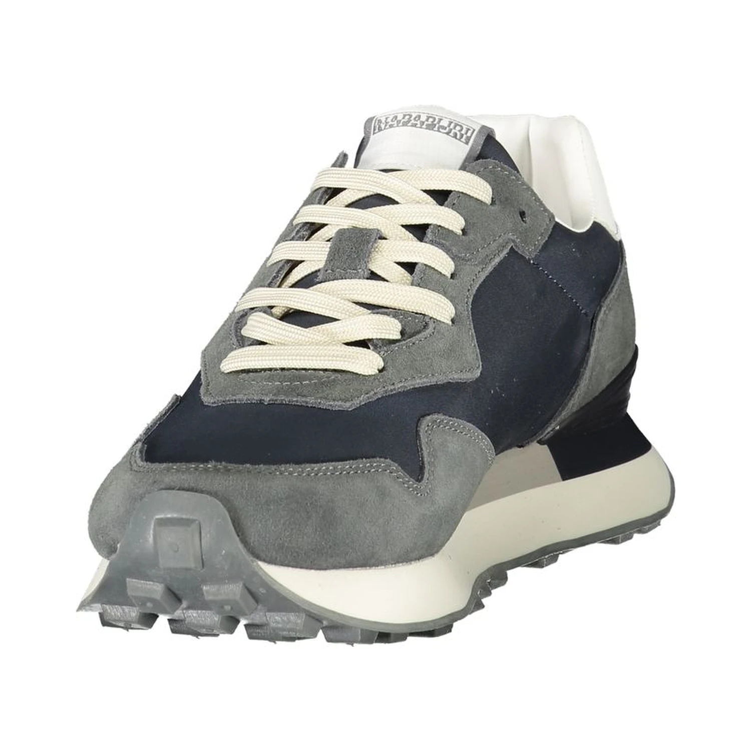 Blue Polyester Athletic Sneakers