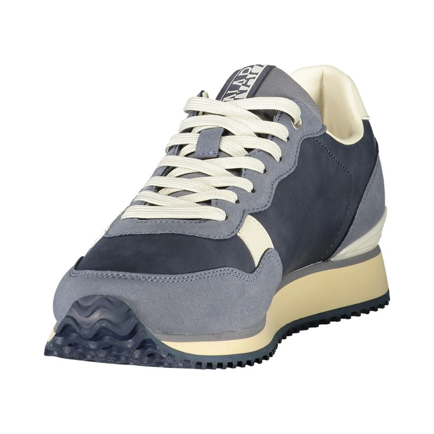 Blue Polyester Athletic Sneakers