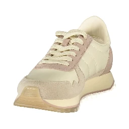 Beige Leather Women's Sneaker