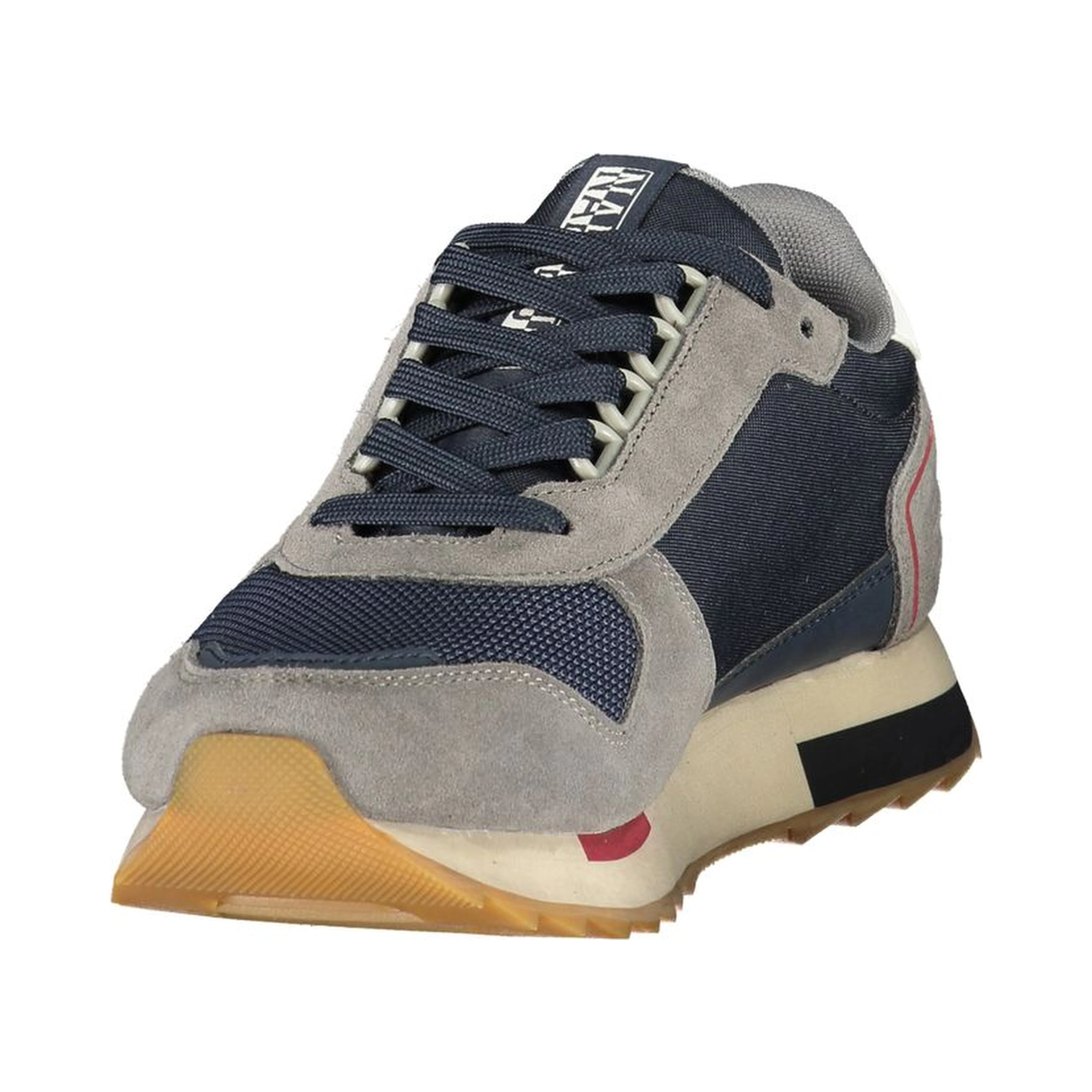 Blue Polyester Athletic Sneakers