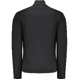 Black Cotton Men's Sweater