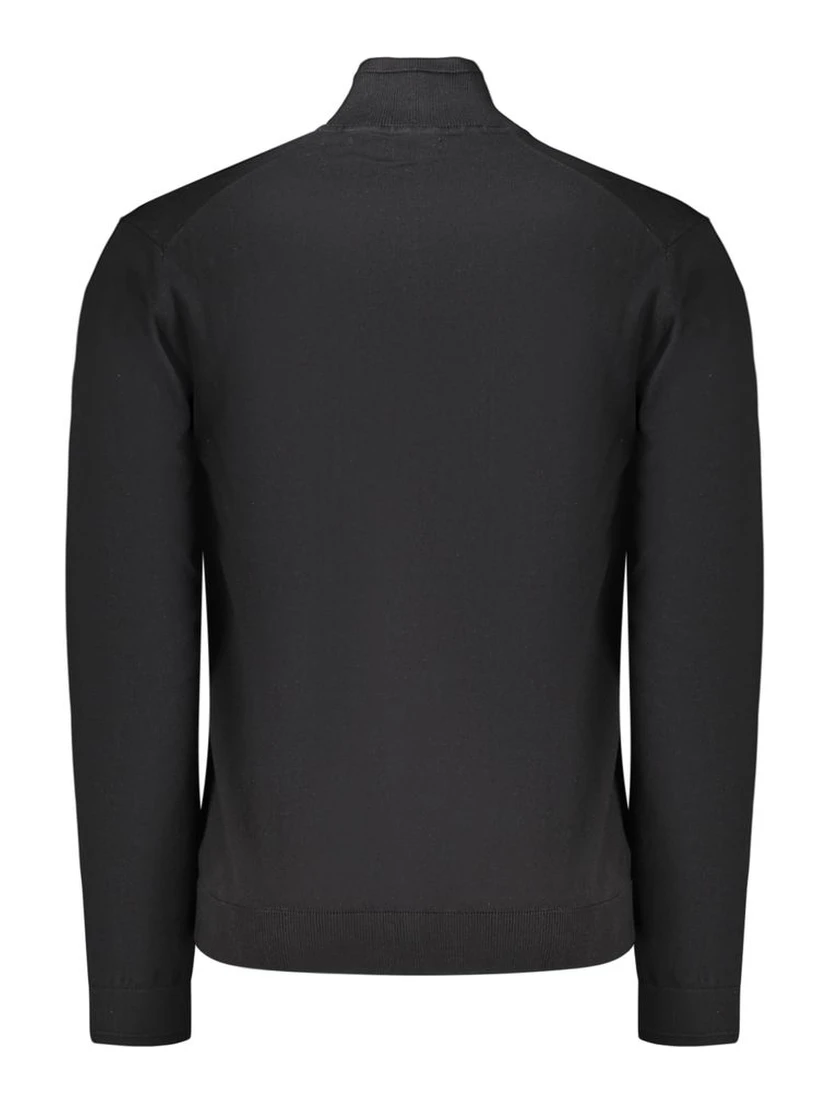 Black Cotton Men's Sweater