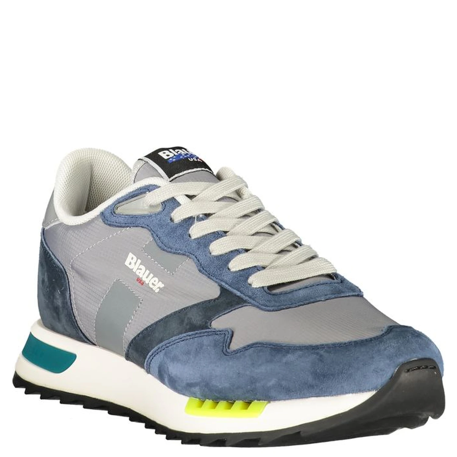 Blue Polyester Men's Sneaker