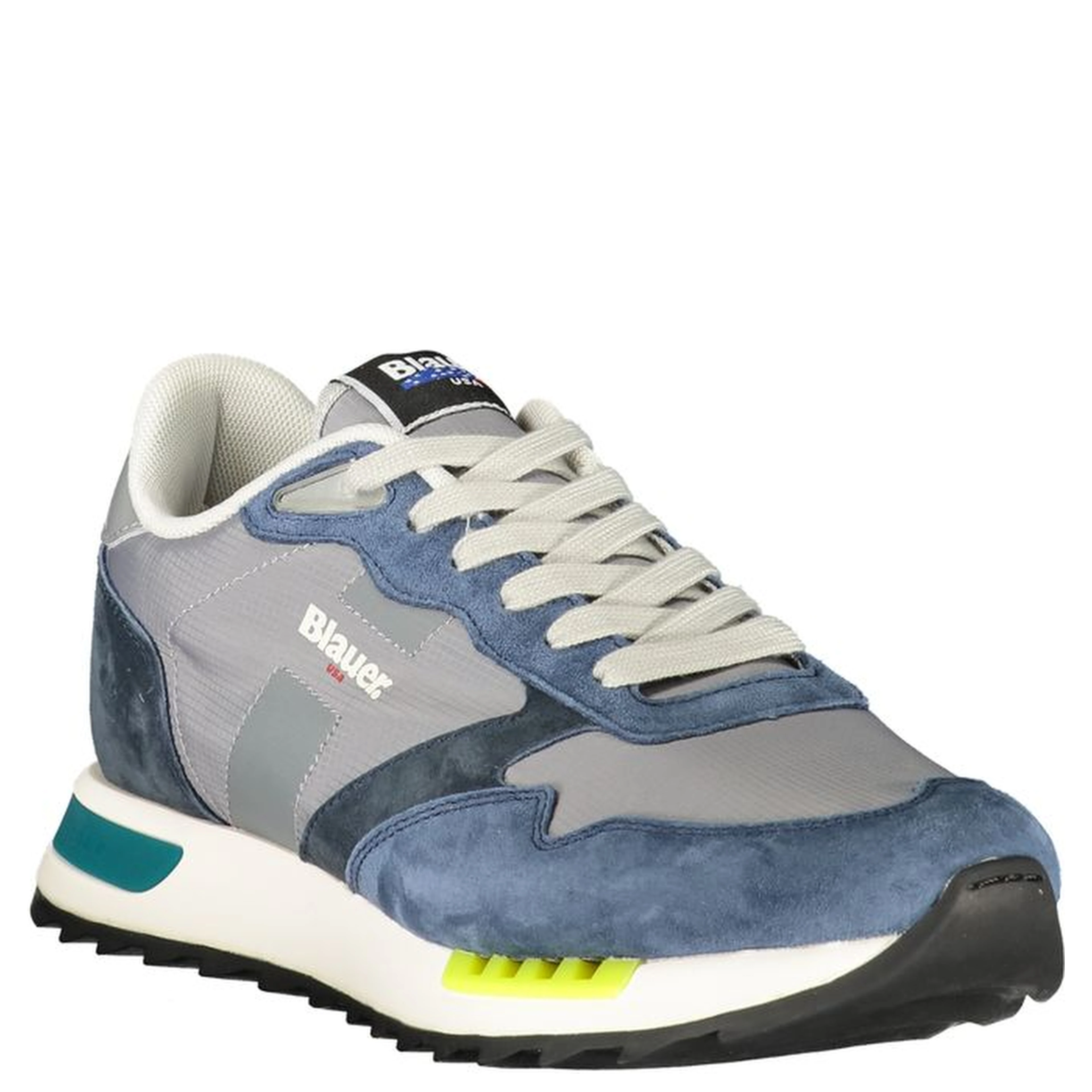 Blue Polyester Men's Sneaker