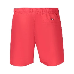 Rosso Polyester Mens Swimwear