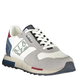 Blue Polyester Athletic Sneakers
