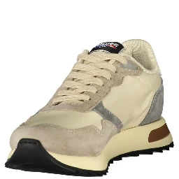 Beige Polyester Mens Sneaker
