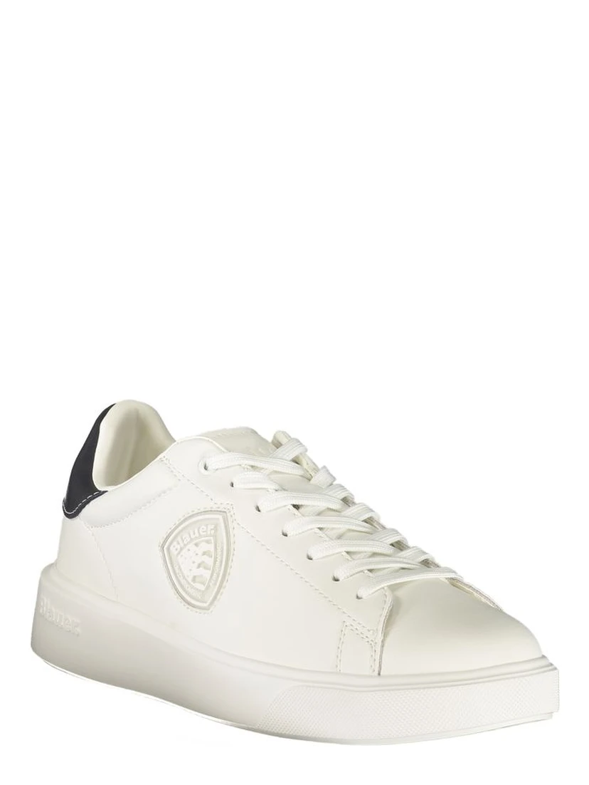 White Polyurethane Men's Sneaker