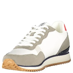 Blue Polyester Athletic Sneakers