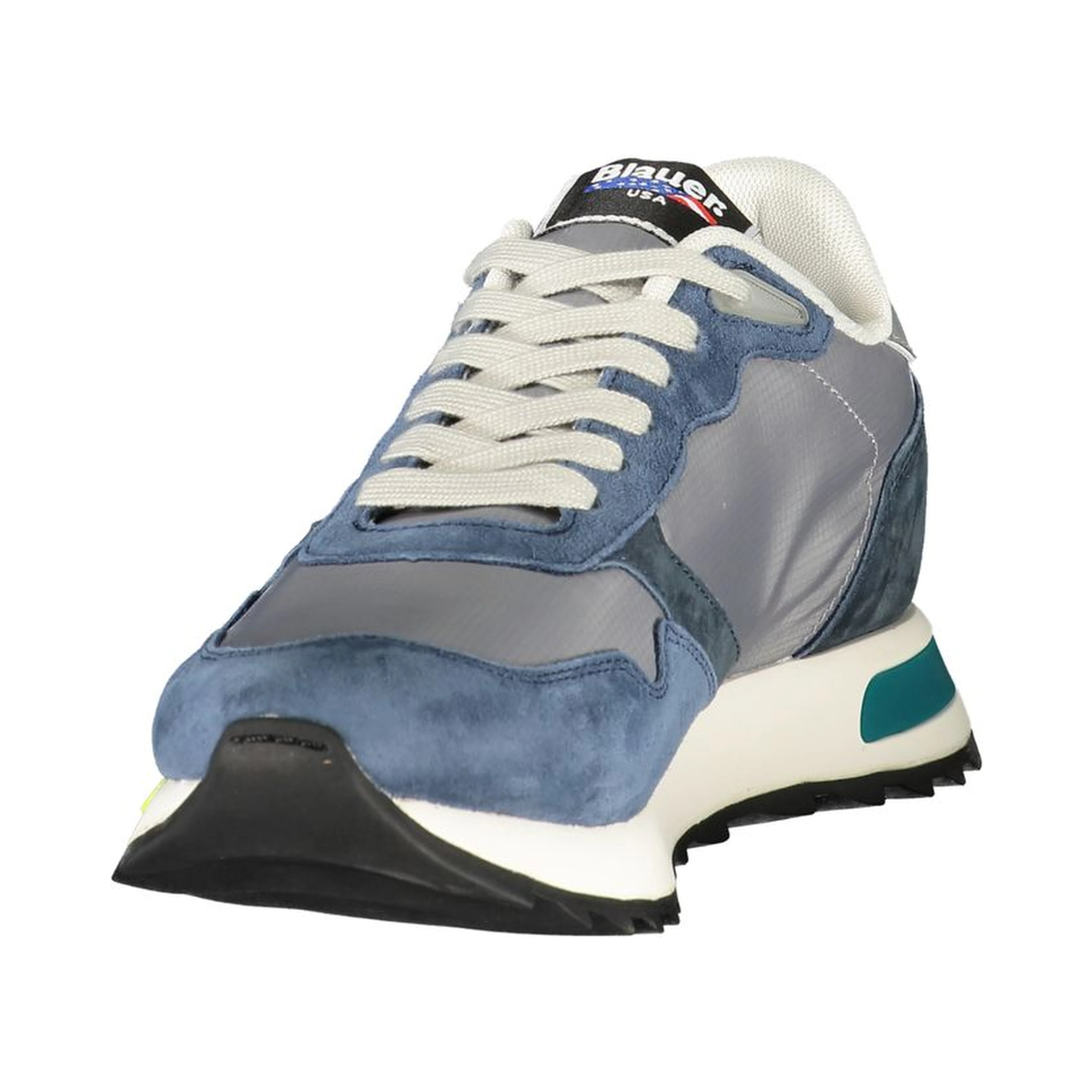 Blue Polyester Men's Sneaker