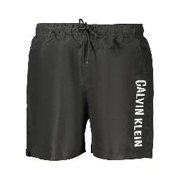 Black Polyester Men's Short