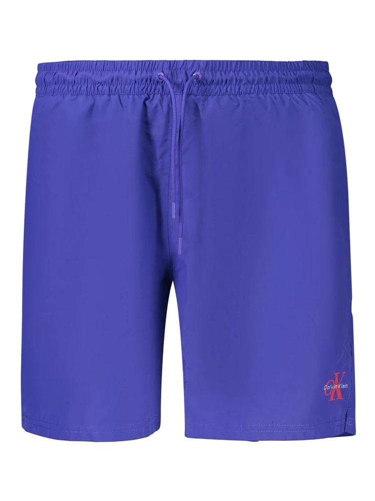 Blue Polyester Men's Swimwear