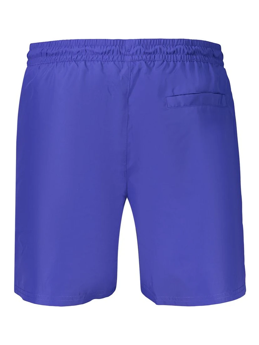 Blue Polyester Men's Swimwear