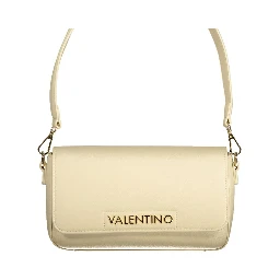 Beige Polyurethane Womens Bag
