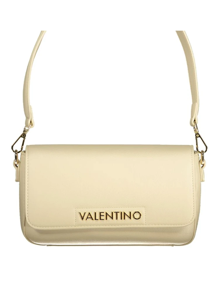 Beige Polyurethane Womens Bag