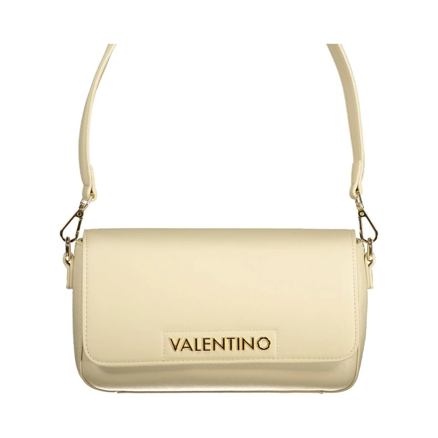 Beige Polyurethane Womens Bag