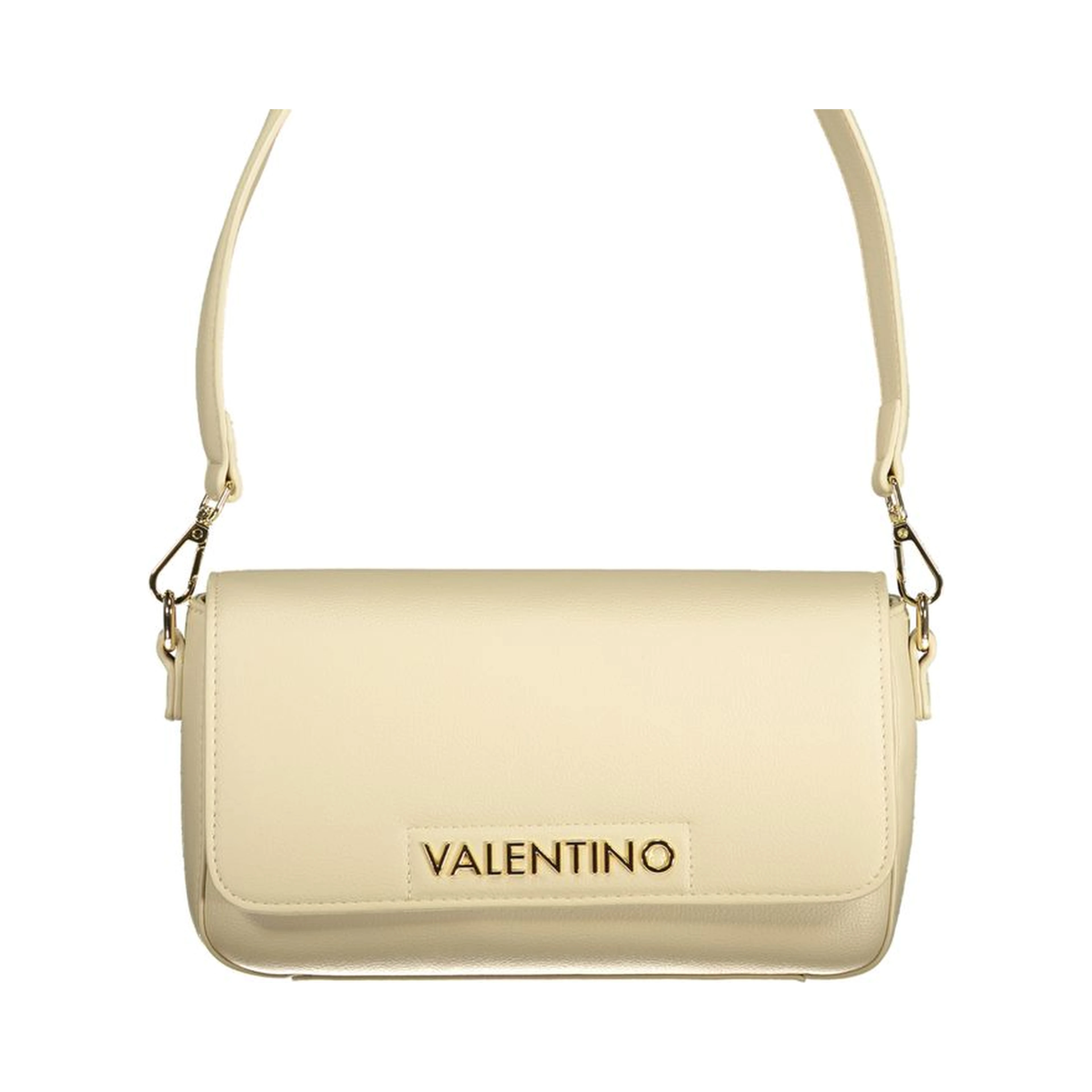 Beige Polyurethane Womens Bag