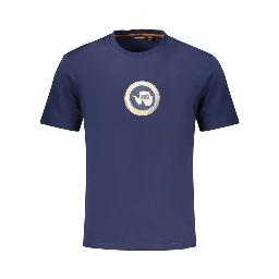 Blue Cotton Men's T-Shirt