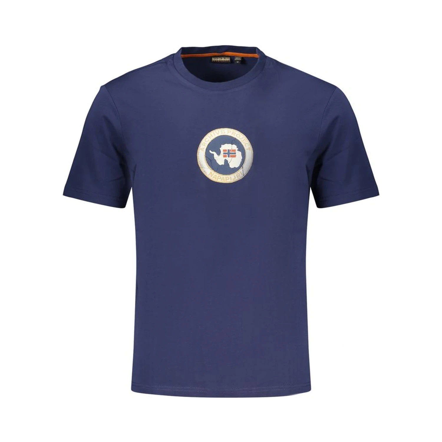 Blue Cotton Men's T-Shirt