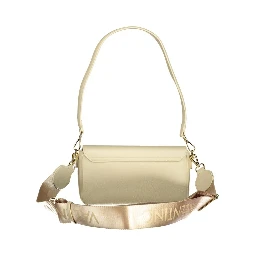 Beige Polyurethane Womens Bag