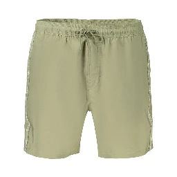Green Polyester Swim Shorts