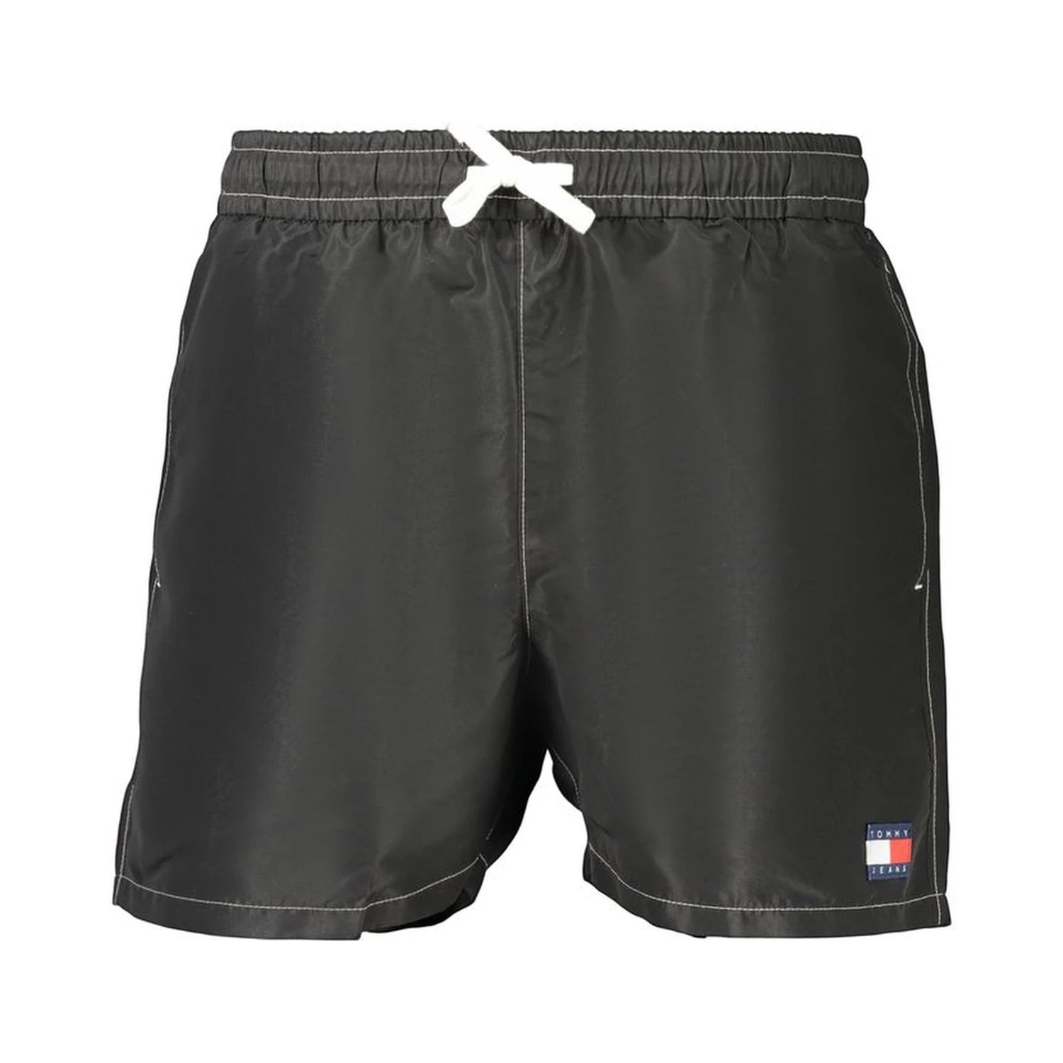 Black Polyester Swim Shorts