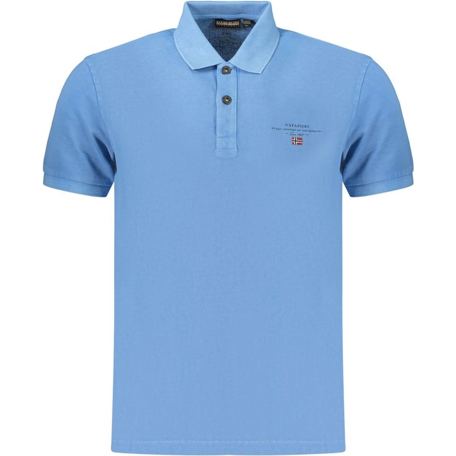 Blue Cotton Polo Shirt