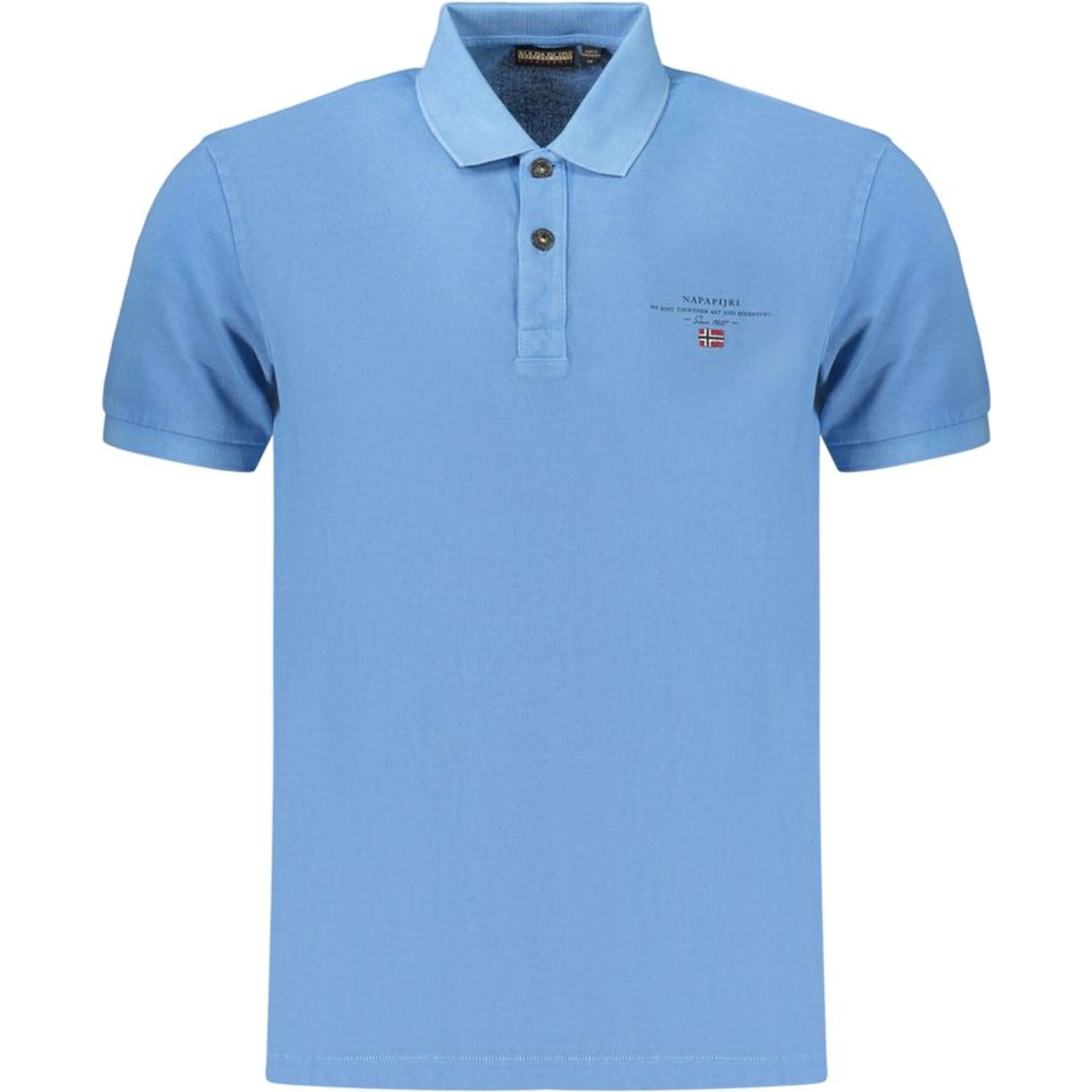 Blue Cotton Polo Shirt