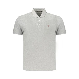 Gray Cotton Polo Shirt