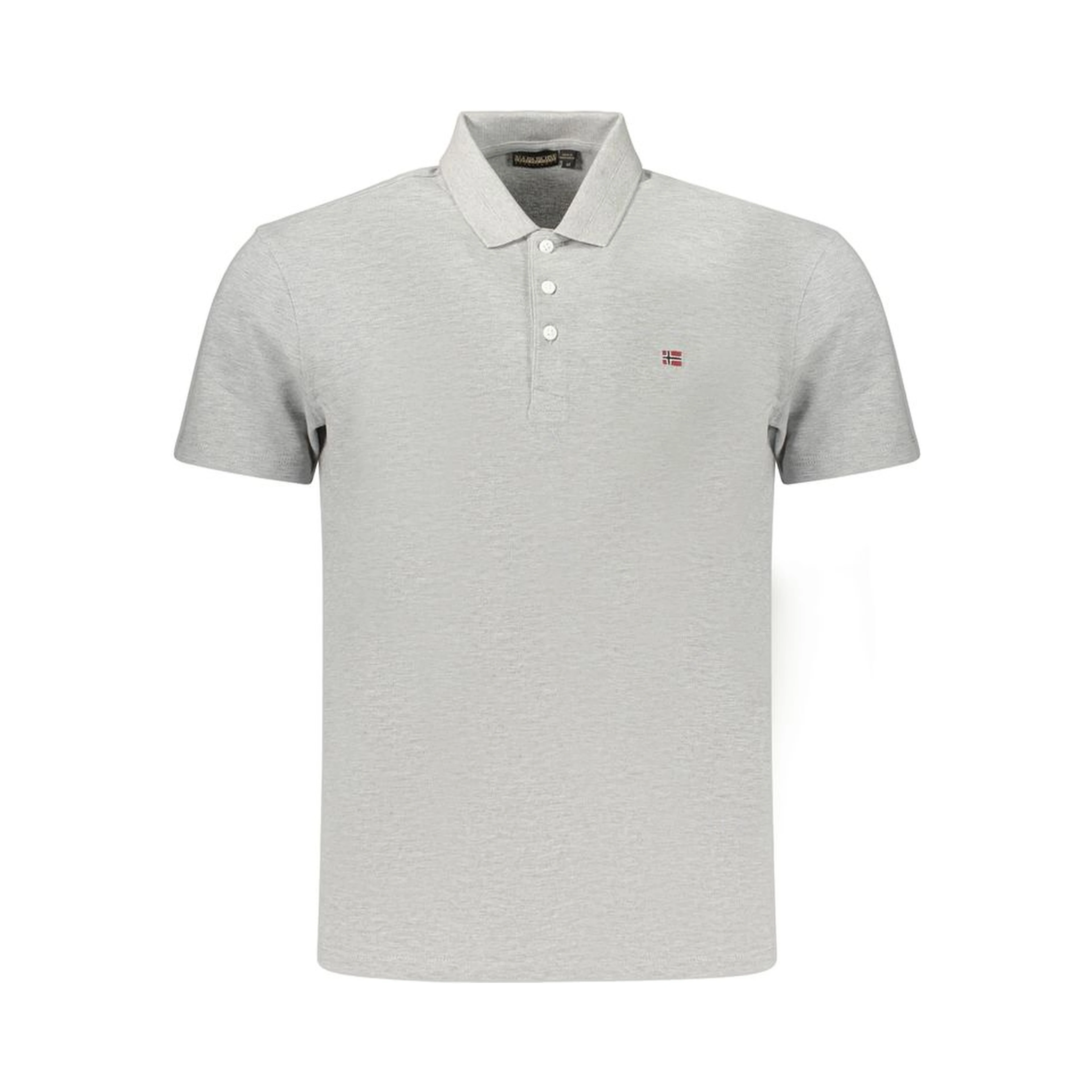 Gray Cotton Polo Shirt