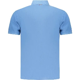 Blue Cotton Polo Shirt