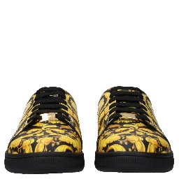 Black Leather Chunky Sneakers