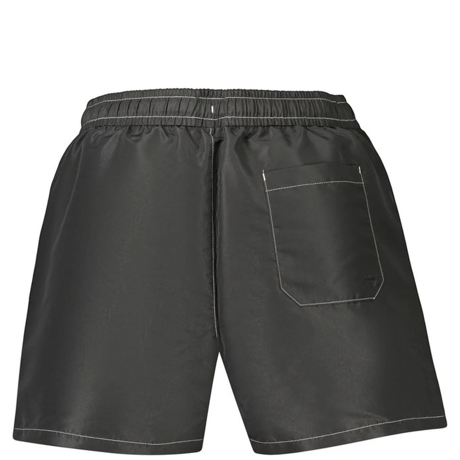 Black Polyester Swim Shorts