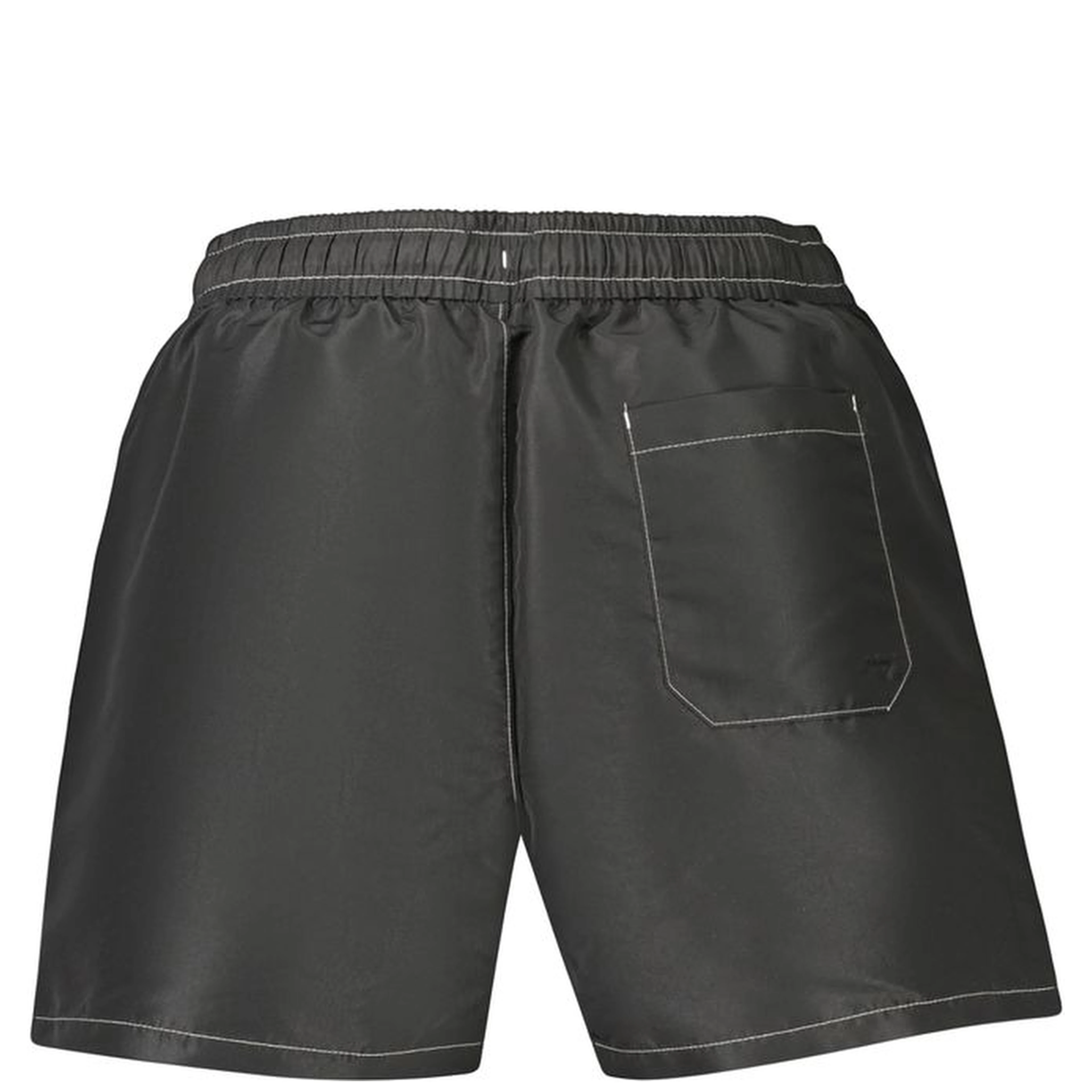 Black Polyester Swim Shorts