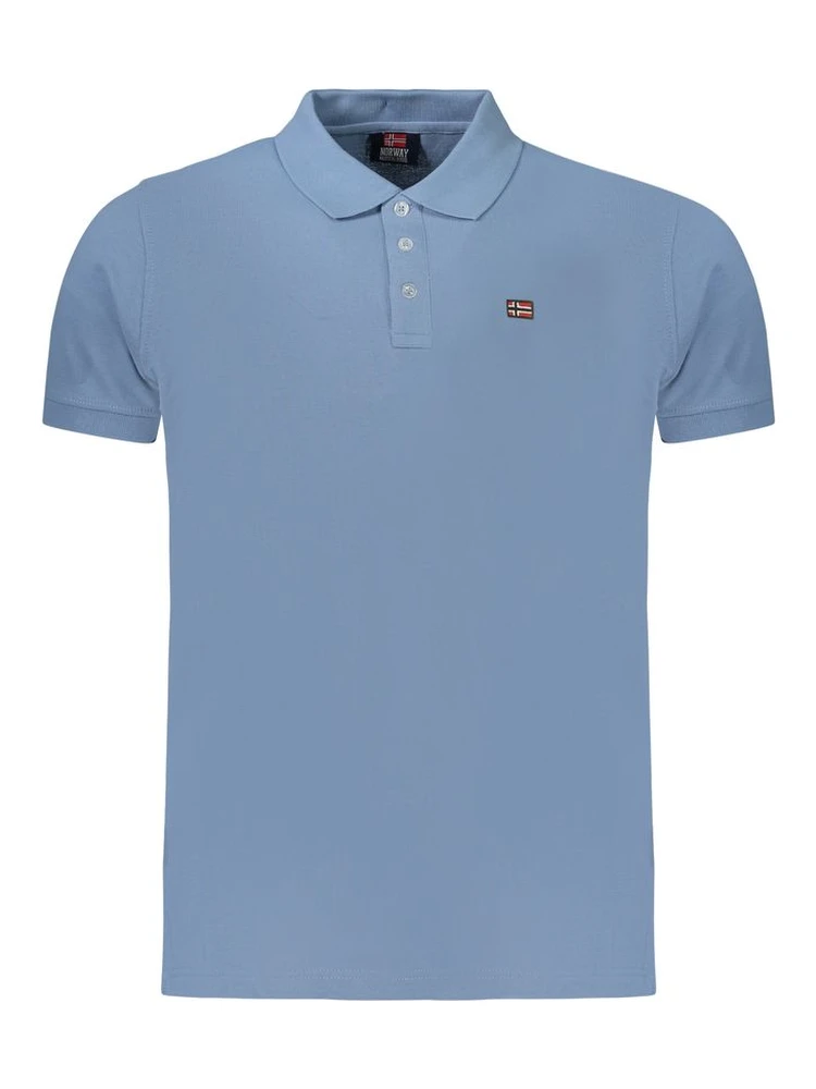 Blue Cotton Polo Shirt