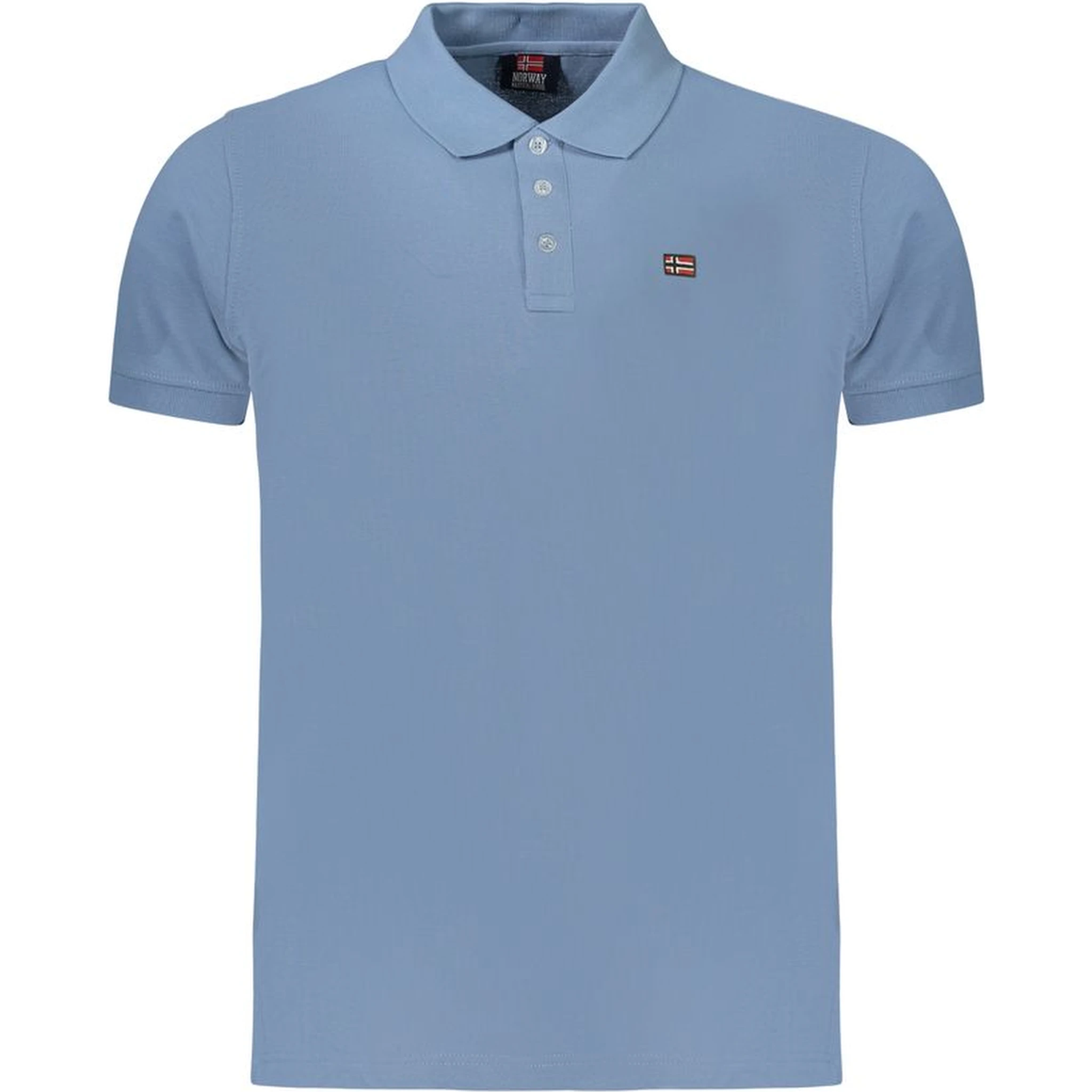 Blue Cotton Polo Shirt